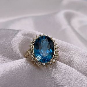Regal luxury Topaz and Diamond Ring